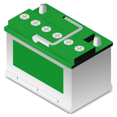 Ilustración de batería de auto